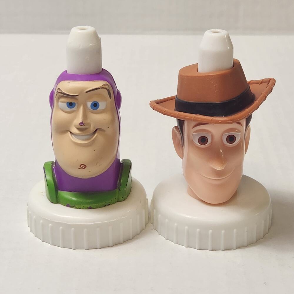 Good 2 Grow Buzz Lightyear Woody Lot of 2 Top Topper Lid Toy Story Toddler